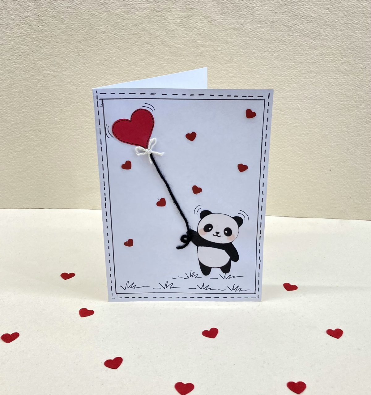 Handmade Love theme greeting card