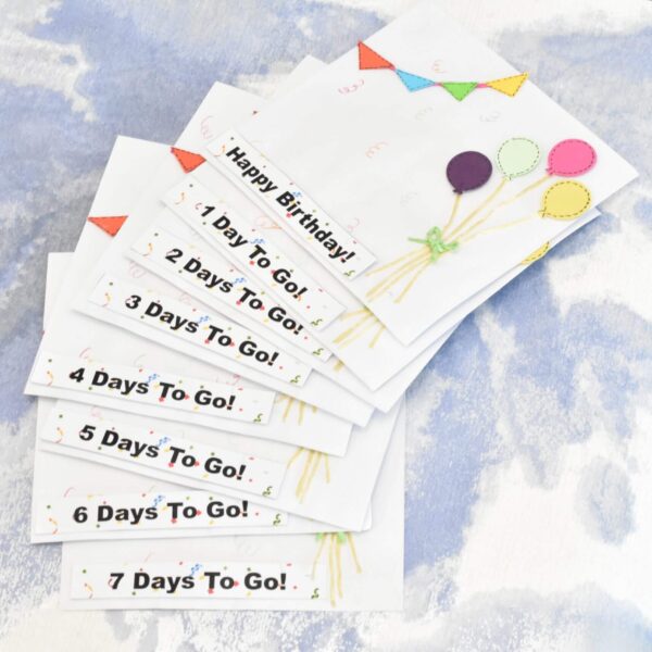 Birthday countdown letters