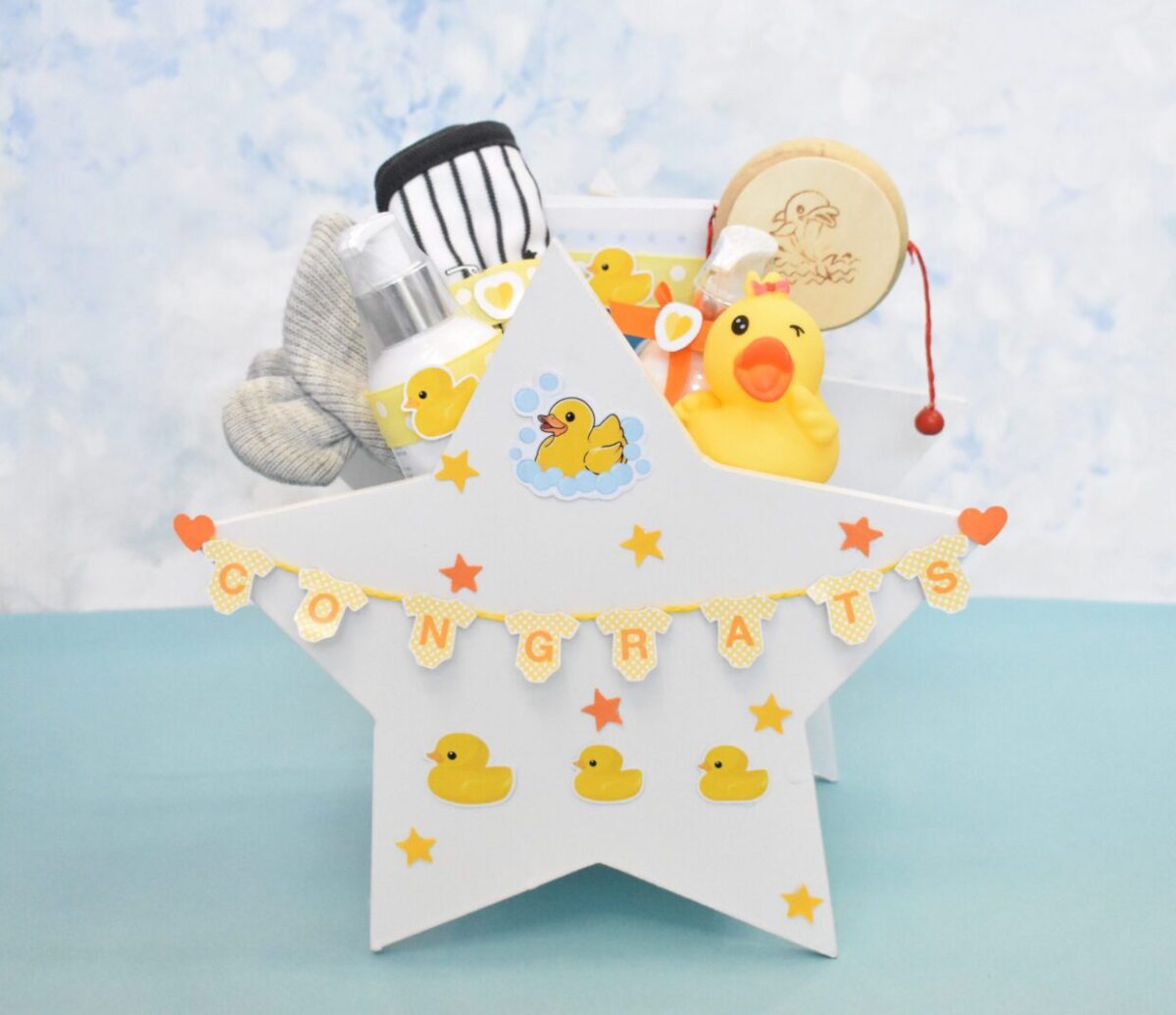 Decorated duck theme gift for baby