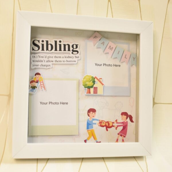 Personalised sibling photo frame