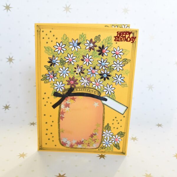 floral birthday greeting card