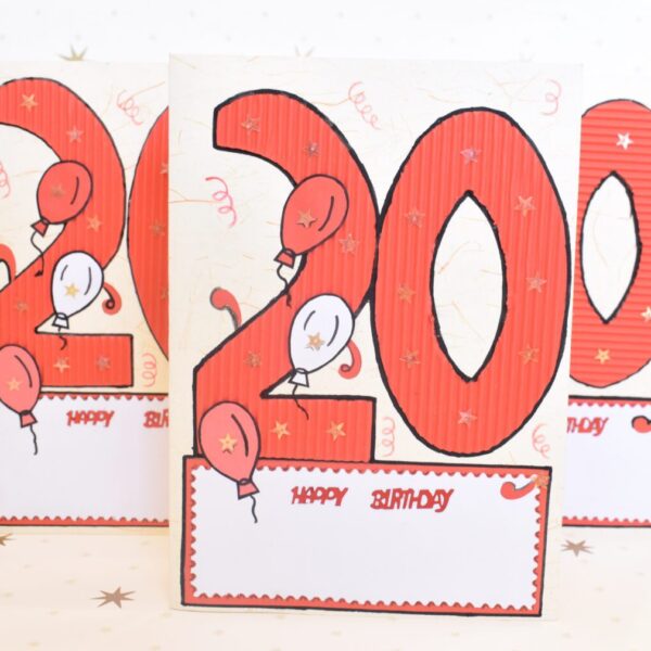 20th birthday card