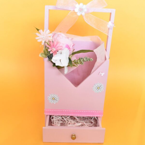 decorated wooden basket