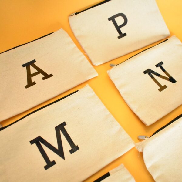 canvas pouch personalised