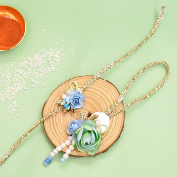 Blue Rakhi lumba Set