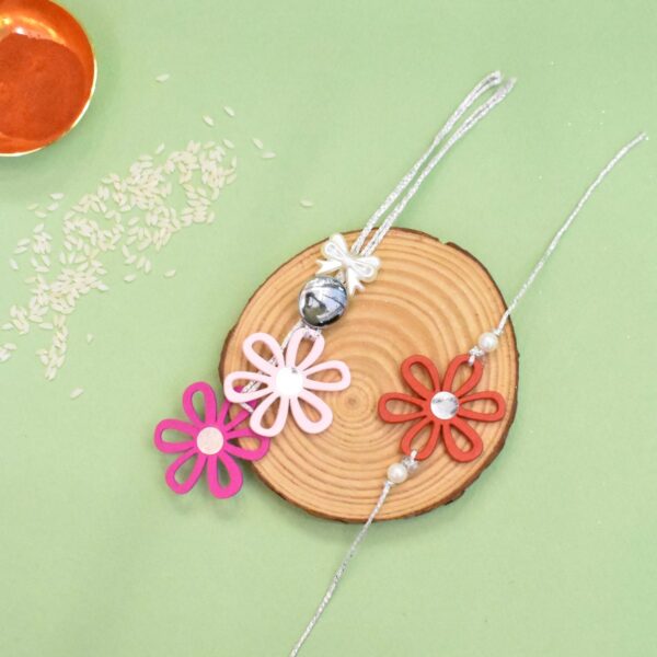 flower Rakhi Set