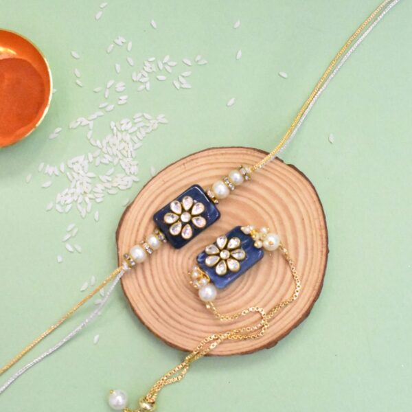 kundan Rakhi Set