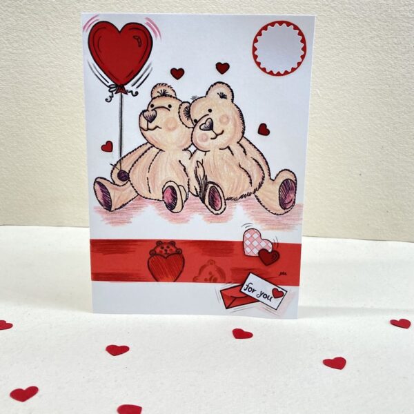 hearts love greeting card